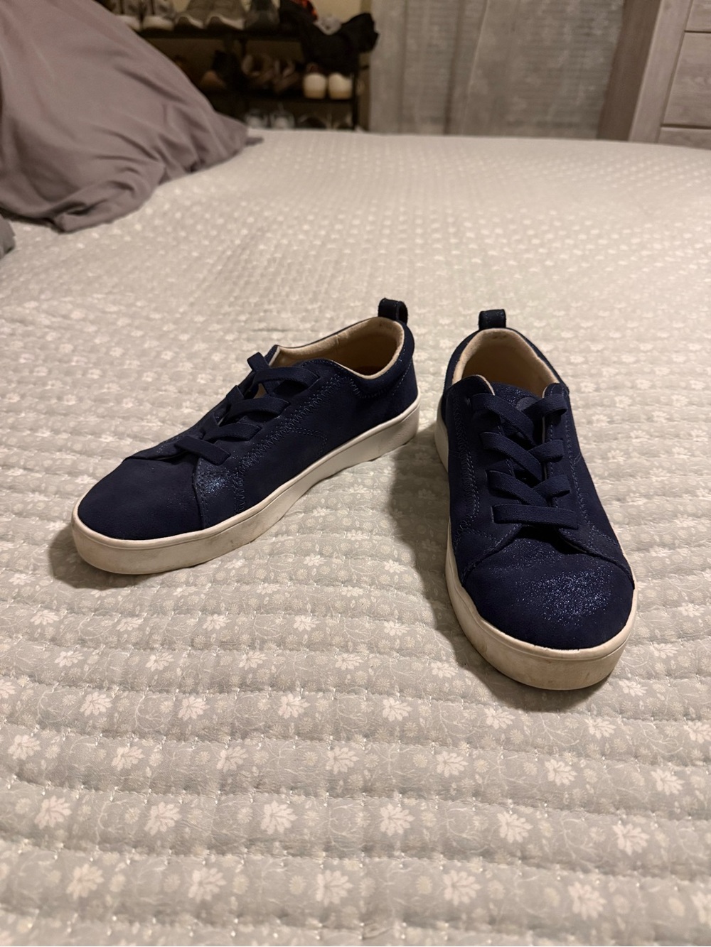 Navy Low-Top Casual Sneakers